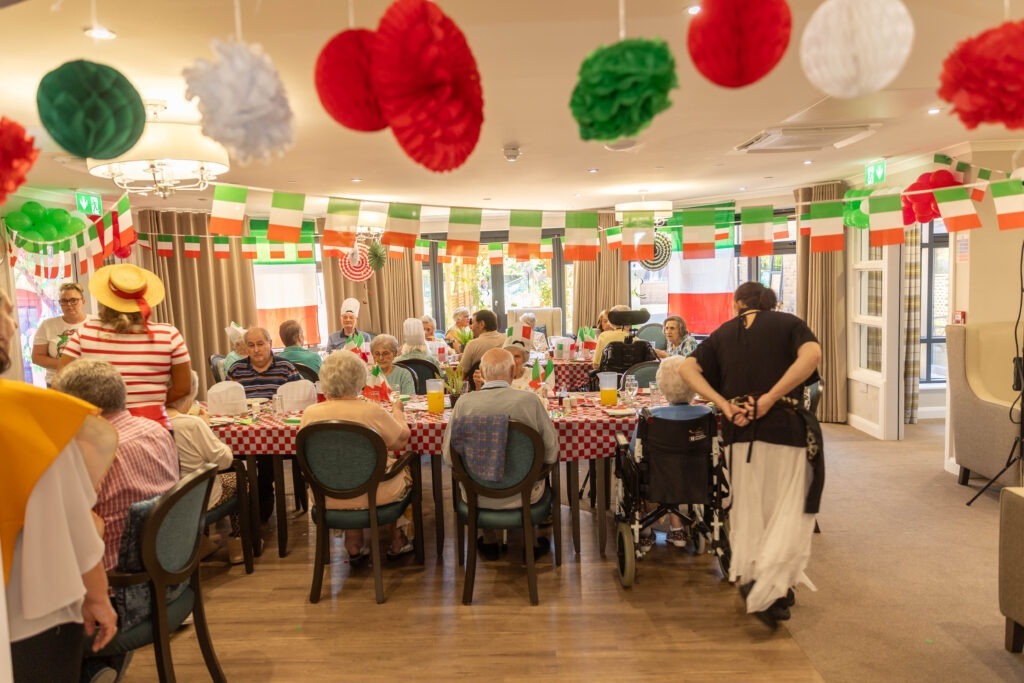 Celebrity chef Theo Michaels brought an Italian theme – and flavour - to Barton Care Home, Wisbech. PHOTO: Terry Harris 