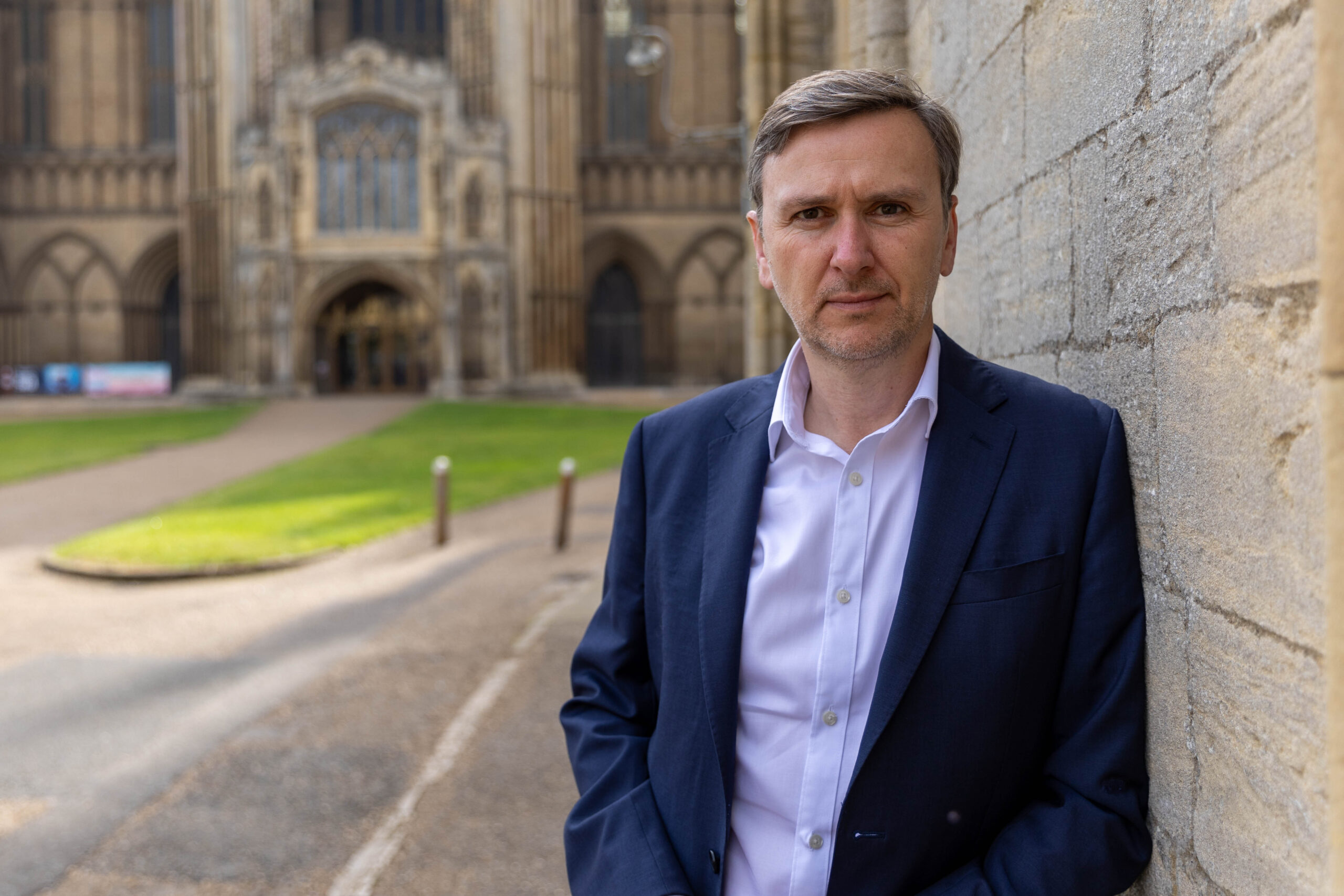 Peterborough MP Andrew Pakes at Peterborough Cathedral on Monday for the opening of the "Monsters of the Sea," set to enthral audiences to September 1st, 2024. Picture by Terry Harris.