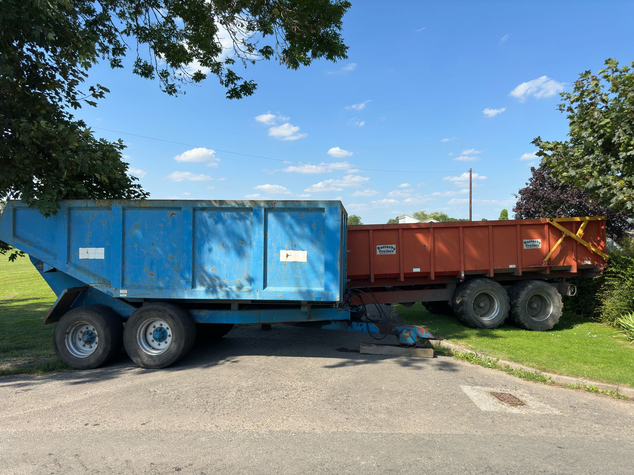 Large trailers have been placed across the entrance to the Pymoor rec