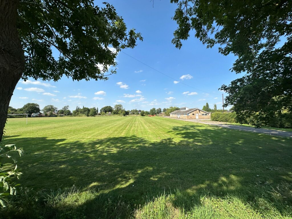 Large trailers have been placed across the entrance to the Pymoor rec 