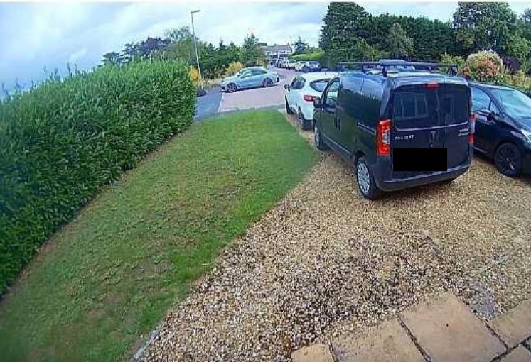 The swimming pool at River Close, Little Paxton with one of the photos submitted by residents showing the impact of vehicles using the site.