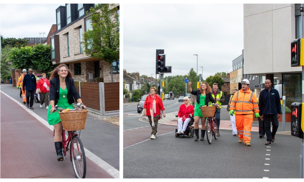 Community leaders have been celebrating better and safer journeys for people travelling in and around Mitcham’s Corner.