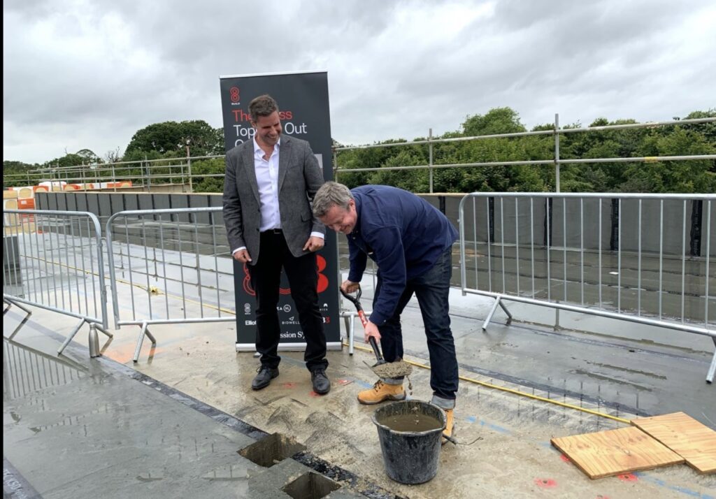 Held on 9 July, the topping out ceremony was attended by local stakeholders, partners, and advisers to celebrate the completion of the building’s structure. 