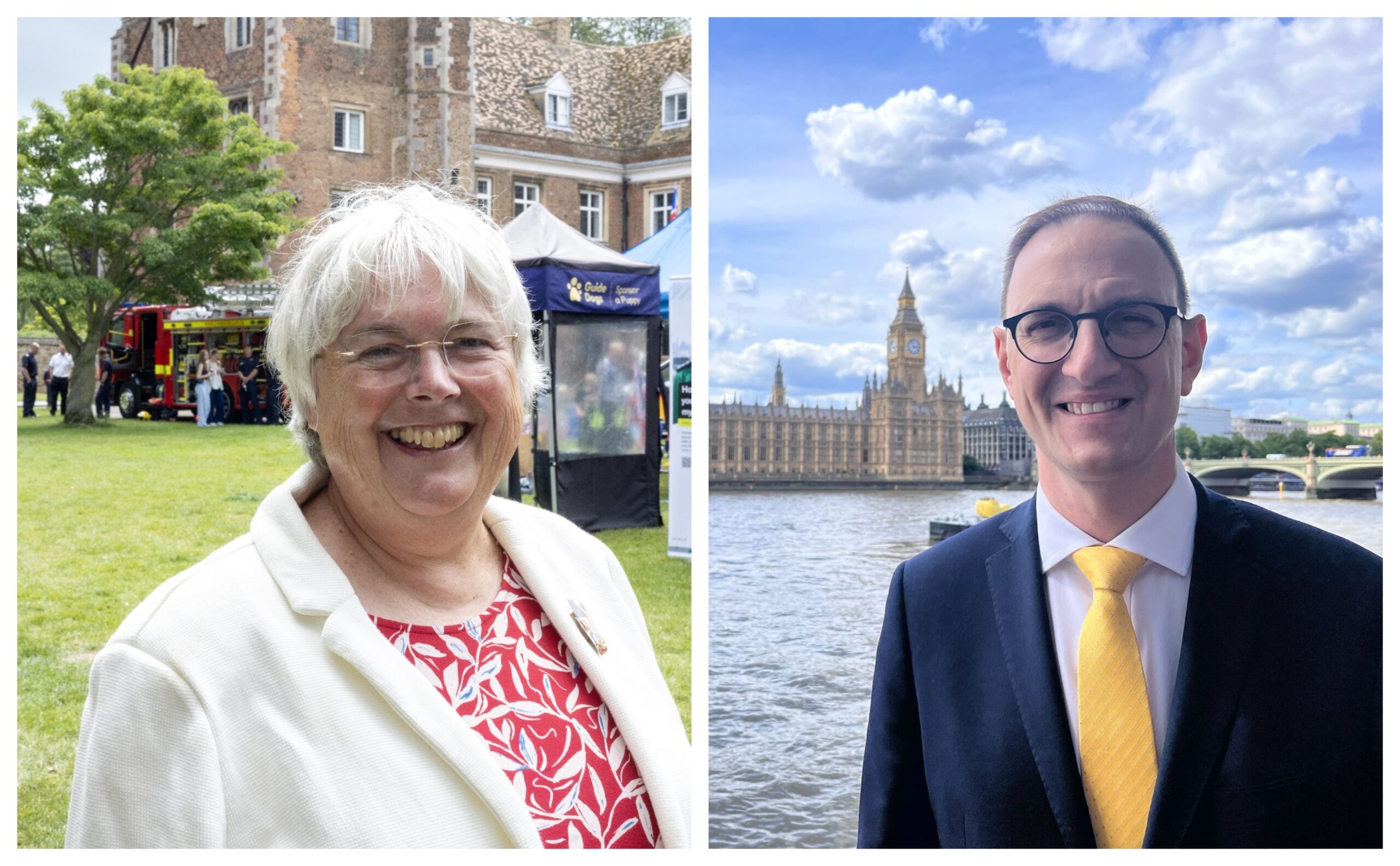 Ian Sollom, MP for St Neots and Mid Cambridgeshire and Charlotte Cane, MP for Ely, and East Cambridgeshire