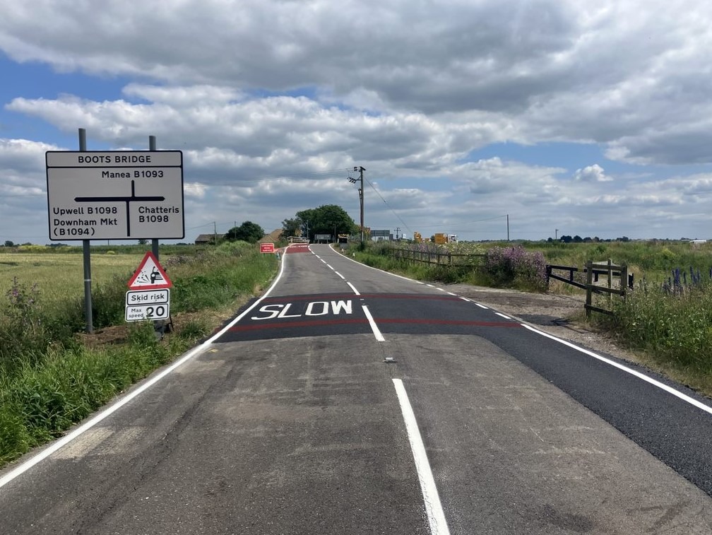 Cambridgeshire County Council says the work carried out at the Boots Bridge junction between Manea and Wimblington was “in response to local concerns to improve road safety”.