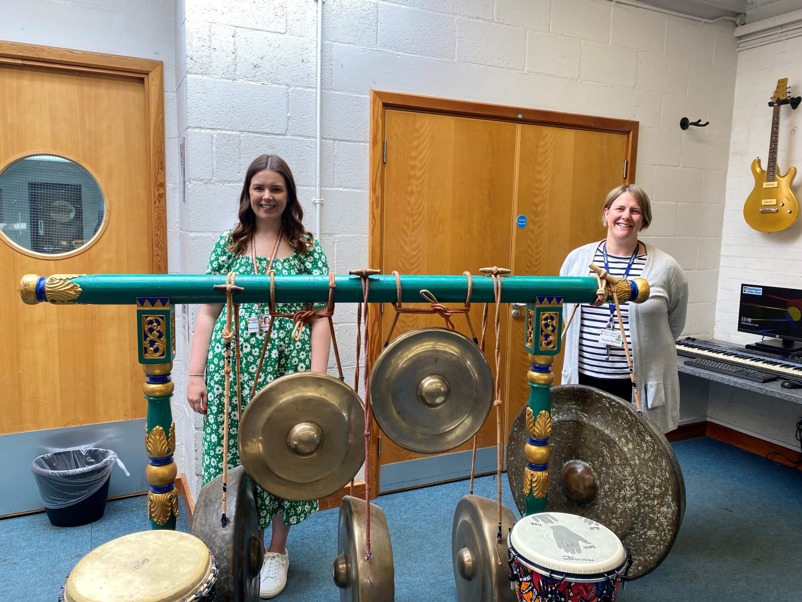 From left: Rhiannon Newsome, Music Teacher, and Eleanor Macleod, Lead Music Teacher in the Impington International College Music room